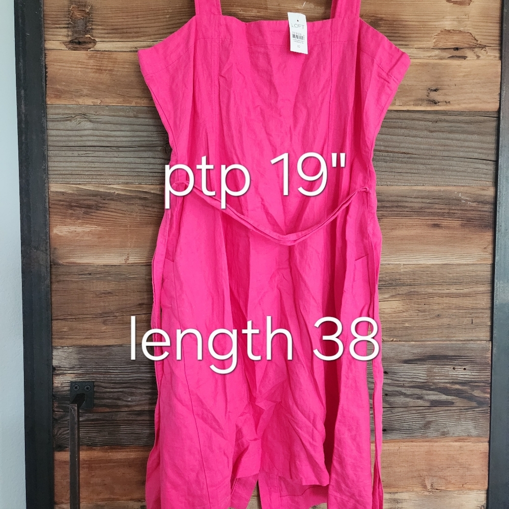 NWT LOFT SIZE 10 HOT PINK DRESS - Picture 4 of 4
